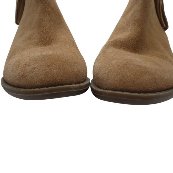 Vionic Madeline Brown Suede Boho Tassle Zipper Heeled Ankle Boots Womens 8.5 - Picture 9 of 13